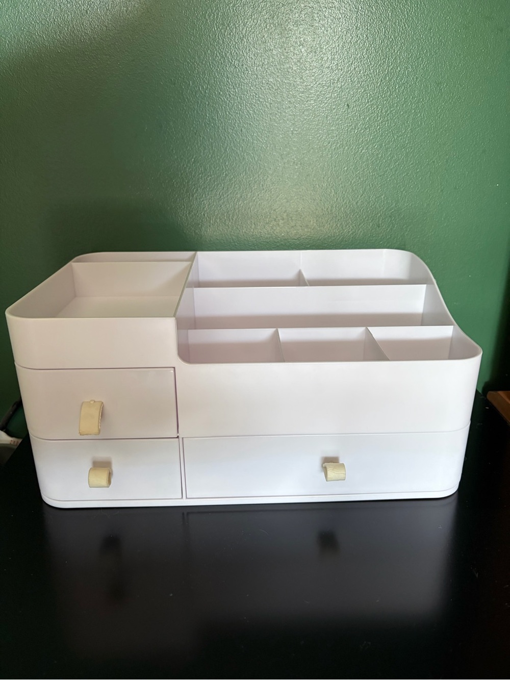 White Plastic Makeup / Storage Organizer with Drawers